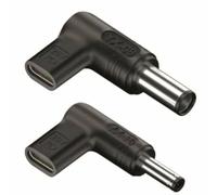 NGS BUD-D - Confezione da 2 spine USB-C per laptop DELL, alimentazione a carica rapida (PD), design ad angolo retto, adattatori compatti, compatibile con i modelli Dell