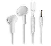 Auricolari NGS Cross Flip con filo Jack 3.5 mm con microfono e controllo, bianchi