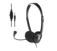 NGS Auriculares con Cable para Portatil - Microfono Ajustable - Diadema Ajustable - Control de Volumen - Conexion de Audio de 3