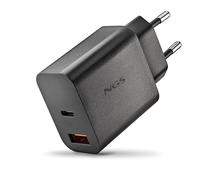 NGS ERA 20 W Black - Caricatore GAN 20 W con USB-C (PD & PPS) e USB-A QC 3.0, Ricarica Rapida Intelligente, Doppia Porta, Compatta e Portatile, Compatibile con Smartphone e Tablet