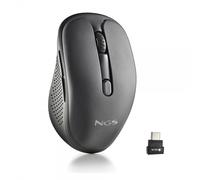 NGS Evo Mix Mouse Laser Wireless 3200dpi - Connessioni: 2.4 GHz USB-C + Bluetooth 5.1 + Bluetooth 5.1 - 5 Pulsanti - Uso per Destrimani - Nero