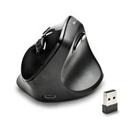 Ngs Evo Moksha: Mouse Wireless, Design Verticale ergonomico. Ricaricabile. Silenzioso. Ricaricabile. DPI regolabile: 800/1200/1800/2400. Nero.