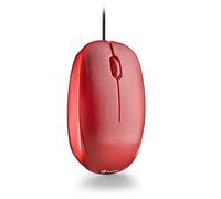 NGS FLAME RED - Mouse Ottico 1000dpi con Cavo USB, Mouse per Computer o Laptop con 3 Pulsanti, Ambidestro, Rosso