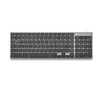 NGS FORTUNE-BT - Tastiera wireless multidispositivo ricaricabile, Bluetooth 5.0, portata di 10 metri, QWERTY portoghese, nero