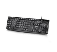 NGS Funky V4 - Tastiera USB con Cavo 1,5 m - Tasti Silenziosi a Membrana - 12 Funzioni Multimediali - Resistente a Schizzi - Inclinazione Regolabile - Plug & Play (QWERTY Spagnolo)