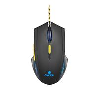 NGS GMX-123 - Mouse da gioco con illuminazione a LED cablato USB, 6 pulsanti sensore ottico regolabile compatibile con PC e laptop/PS/Xbox/Nintendo Switch/tablet/telefoni precisione e controllo, nero