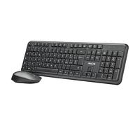 NGS Harmony Kit - Set Silenzioso di Tastiera e Mouse Wireless con 12 Tasti Multimediali, Design Italiano