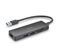 NGS IHUB Reader Hub USB 3.0 con lettore di schede, 5 porte, ad alta velocità 5 Gbps, Compatibilità universale, PC e Mac, sistema plug&play, design compatto e portatile, cavo da 190 mm