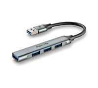 NGS IHUB4 Micro Hub a 4 porte USB 1 X USB 3.2, GEN1 e 3 X USB 2.0, ad alta velocità 5 Gbps, Compatibilità universale, PC e Mac, sistema Plug&Play, design compatto e portatile, cavo da 100 mm