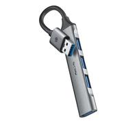 NGS IHUB4 Micro Hub a 4 porte USB 1 X USB 3.2, GEN1 e 3 X USB 2.0, ad alta velocità 5 Gbps, Compatibilità universale, PC e Mac, sistema Plug&Play, design compatto e portatile, cavo da 100 mm