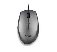 NGS Mouse Ergonomico Ottico Cavo Grigio 1600 DPI per Ufficio