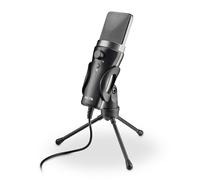 NGS MS120 USB - Microfono USB Cardioide per Streaming, Podcast e Gaming, Monitoraggio senza latenza, Controllo del Volume, Pulsante Mute, Plug & Play, per PC, PS4, PS5, supporto antiscivolo