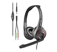 NGS MSX 10 PRO - Cuffie On-Ear Leggero con Microfono Flessibile, Connessione Jack Da 3,5mm"Plug & Play" e Doppio Adattatore Jack per PC, 20 Hz