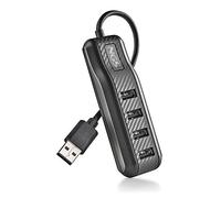 NGS PORT 2.0 - Hub USB 2.0 con 4 porte, Design Elegante e Portatile, Dimensioni Ridotte e Leggerezza, Velocità di Trasferimento Fino a 480 Mbps, Compatibile con Tutti i Sistemi Operativi, 10 x 3.2 cm
