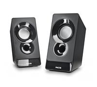 NGS SB210 - Altoparlanti stereo PC 12 W, alimentazione USB, Jack 3,5 mm, suono chiaro e surround, controllo volume, compatto, plug & play