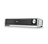 NGS SB500 - Barra audio wireless Bluetooth da 20 W, per PC, TV, smartphone, tablet, audio stereo, alimentazione USB, jack 3,5 mm, microfono, uscita cuffie, plug & play, compatta