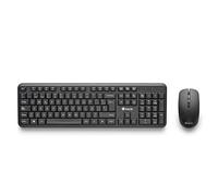 NGS Serenity Kit - Set silenzioso di tastiera e mouse wireless con 12 tasti multimediali, design spagnolo