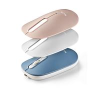 NGS Technology Mouse Shell RB Wireless 2.4GHz Ricaricabile Silenzioso 3 gusci Rosa/Blu/Bianco