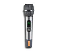NGS Singer Star - Microfono wireless dinamico 2,4 GHz, autonomia 30 ore, controllo del volume ed eco, indicatore di batteria, connessione jack 3,5 mm e 6,3 mm - ideale per karaoke ed eventi