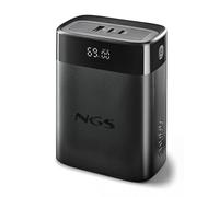 NGS Twix 30 - Batteria portatile 30000 mAh, 140 W, ricarica rapida, PD 3.1 per laptop, USB-C 30 W, USB-A QC 22,5 W, display LED, compatto e leggero, compatibile con iPhone, Samsung, Huawei