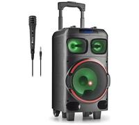NGS - WILDDUB ZERO Cassa Bluetooth Altoparlante Feste Potente, Party Speaker Portatile 120W, Microfono incluso, Luci