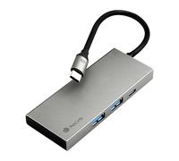 NGS Wonder Dock 4 Pro - Adattatore USB-C multiporta in alluminio ultra leggero, con USB 3.0, HDMI 4K 30Hz, USB-C con ricarica PD 100W, compatibile con MacBook, Chromebook e laptop USB-C
