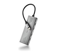NGS WONDER4-C - Adattatore multiporta USB-C 4 in 1, Hub con 4 porte USB 3.0, ad alta velocità 5 Gbps, compatibile con PC, Mac e tablet, design portatile e leggero, alloggiamento in alluminio, cavo 180