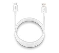 NGS ZYRO-AC White - Cavo USB-A a USB-C 1 m, Ricarica Rapida 5 V/3 A e Trasferimento Dati 480 Mbps, PVC Resistente e Durevole, Compatibile con Smartphone, Tablet e Laptop USB-C
