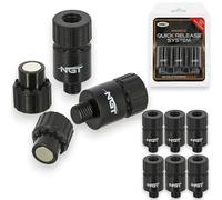 NGT - 6 connettori magnetici a sgancio rapido, per pesca alla carpa, allarme morso