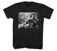 NGTDXZAES The Crow 1994 Movie Eric Draven Relaxing in Chair Photo Men's T Shirt Black 3XL