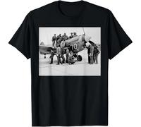NGTDXZAES Vintage Tuskegee Pilots USA History World War 2 Airmen Gift Unisex T-Shirt Black L