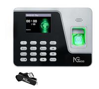 NGTeco AS10 Rilevatore Presenze con Modulo di Impronte Digitali, Funzione di Calcolo Automatico, Nessuna Tassa Mensile, Tutto in italiano, conforme alla Privacy