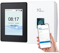 NGTeco TC2 Rilevatore Presenze con Impronta & RFID, WiFi 2.4/5GHz, App e Cloud Inclusi, Controllo Remoto per Aziende, Senza Abbonamento