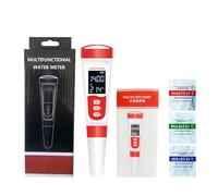 NGTFDCP Misuratore TDS, Tester Digitale per Acqua, 4 In1 PH Temperatura TDS Misuratore EC Penna per Test di Purezza qualità Impermeabile per Acquacoltura Piscine,per Acqua Potabile
