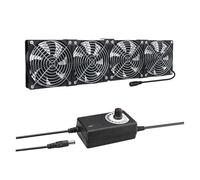 NGTFDCP Ventilatore da condotto, la for computer da 120 mm, regolatore di velocità for la ventilazione del cabinet di raffreddamento del server,Ventilazione(4FANS)