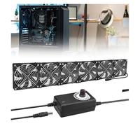 NGTFDCP Ventilatore da condotto, la for computer da 120 mm, regolatore di velocità for la ventilazione del cabinet di raffreddamento del server,Ventilazione(6FANS)