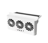 NGTFDCP Ventilatore da condotto, Ventilatore for auto a tre modalità alimentato ad energia solare, di flusso d'aria intelligente for la dissipazione del calore,Ventilazione(Black)
