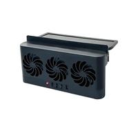 NGTFDCP Ventilatore da condotto, Ventilatore for auto a tre modalità alimentato ad energia solare, di flusso d'aria intelligente for la dissipazione del calore,Ventilazione(White)