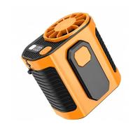 NGTFDCP Ventilatore portatile, Dissipazione del calore e raffreddamento della ventola sospesa in vita per alte temperature per il campeggio(Orange)