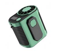 NGTFDCP Ventilatore portatile, Dissipazione del calore e raffreddamento della ventola sospesa in vita per alte temperature per il campeggio(Green)
