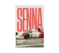 NGVDE Ayrton Senna 16 poster su tela, decorazione artistica da parete per soggiorno e camera da letto, senza cornice, 50 x 75 cm