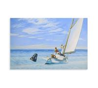 NGVDE Poster su tela di Edward Hopper, motivo: barca a vela, decorazione per camera da letto, sport, ufficio, stanza, regalo, senza cornice, 30 x 45 cm