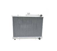 NGYBSFHxsr Radiatore da 52 mm a 2 file, ventola del radiatore interamente in alluminio compatibile con Nissan Skyline R33 R34 GTR GTS-T RB25DET Manuale MT