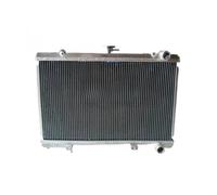 NGYBSFHxsr Radiatore in alluminio a 2 file da 52 mm, ventola del radiatore compatibile con Nissan 200SX S13 CA18DET 1.8 Turbo 1988-1994, cambio manuale MT