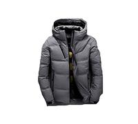 NGYYIO Giubbotti Uomo Invernali Men Down Jacket Hoody Winter Warm Coat White Duck Thick Puffer Windbreaker Parka Jackets Overcoat Man(Grey,XL)