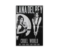 NHDERYBNF Poster decorativo da parete con cantante Lana Del Rey, stampa artistica su tela, poster decorativo moderno per camera da letto, 50 x 75 cm