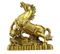 NHDVDVAV 15 * 5 * 16cm, Ornamento in Ottone con Statua di Cavallo dello Zodiaco, Scultura di Cavallo Cinese Feng Shui per Decorazioni per la casa, Il Soggiorno e la tavola, Decorazioni per L'Ufficio