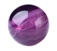 NHDVDVAV 40mm, Cristalli Naturali e Pietre curative, Ornamenti a Forma di Sfera in Fluorite Viola, Statuetta a Forma di Sfera in Cristallo Intagliato e lucidato, Decorazioni per la casa
