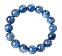 NHDVDVAV Bracciale con Perline di Cristallo di cianite | Braccialetti Elastici con Pietre preziose Blu Naturali | Gioielli energetici Reiki Fatti a Mano per Meditazione, Yoga, Unisex,14~14.9mm