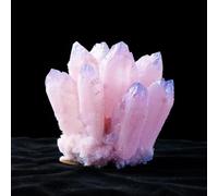 NHDVDVAV Cluster di Cristallo Naturale, Grande Esemplare Minerale di Quarzo, Ornamento curativo per energia, Meditazione e Arredamento per la casa,Rosa,400~500g